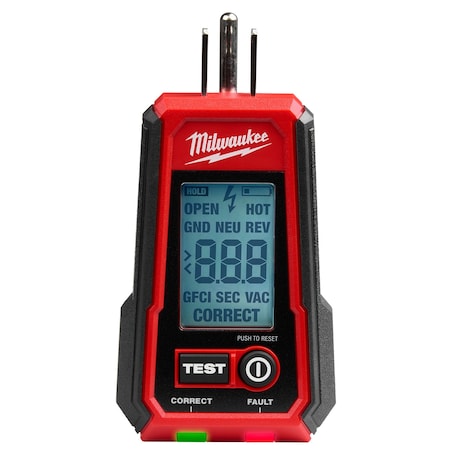 Receptacle Tester,LCD,Digital