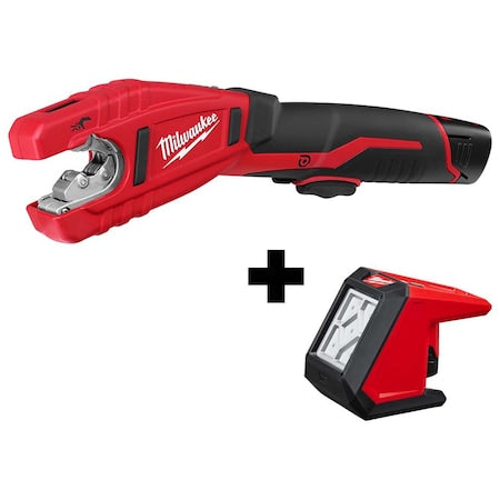 M12 Copper Tubing Cutter Kit + M12 ROVER Mounting Flood Light