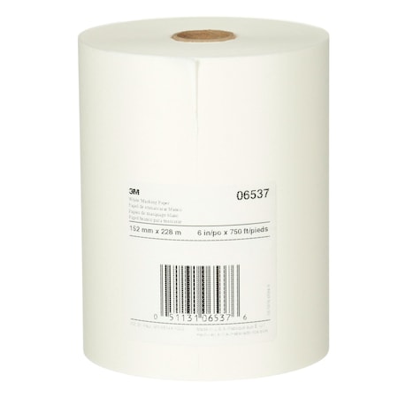 White Masking Paper, 06537, 6"x750ft, 6, PK6