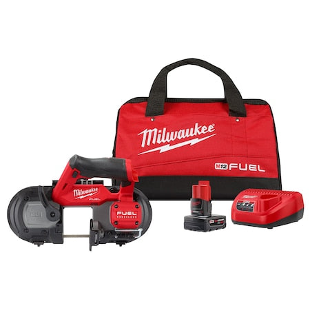 M12 FUEL Compact Band Saw Kit + 30-9/16 in. 12/14 TPI Band Saw Blades 3PK + M12 XC5.0 Battery