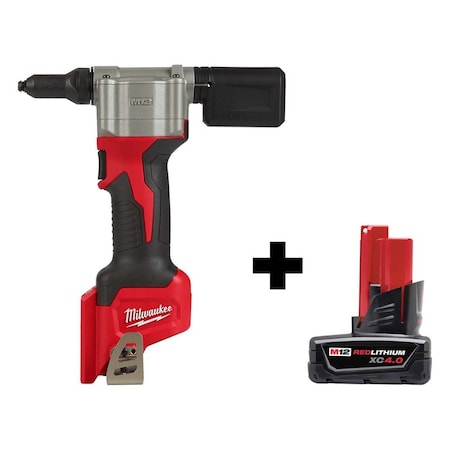 M12 Rivet Tool + M12 XC 4.0 Battery Pack