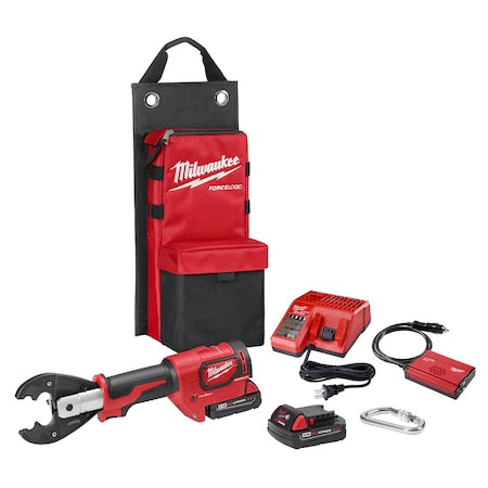 M18 FORCE LOGIC 6T Utility Crimper Kit with D3 Grooves and Fixed BG Die