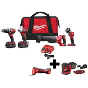 M18 Cordless Multi-Tool + M18 Random Orbit Sander + M18 Cordless LI-ION 4-Tool Combo Kit
