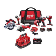 M18 Cordless 6-Tool Combo Kit + M18 Six Pack Sequential Charger + M18 XC5.0 Battery