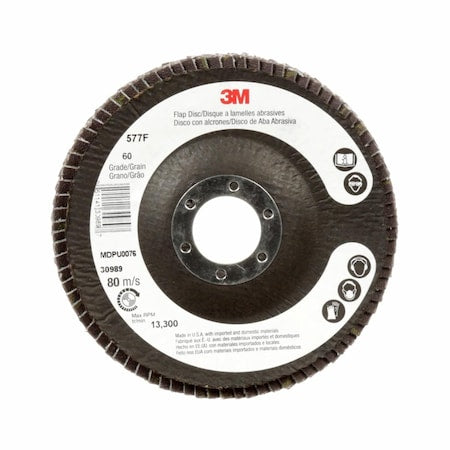 Flap Disc 577F, T29 Giant 4-1/2inx7/8 in 80 YF-weight, 10/pk