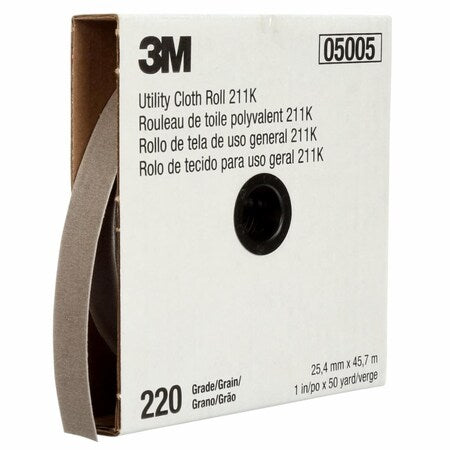 Utility Cloth Roll 211K, 1inx50yd220 J-weight, 5/pk