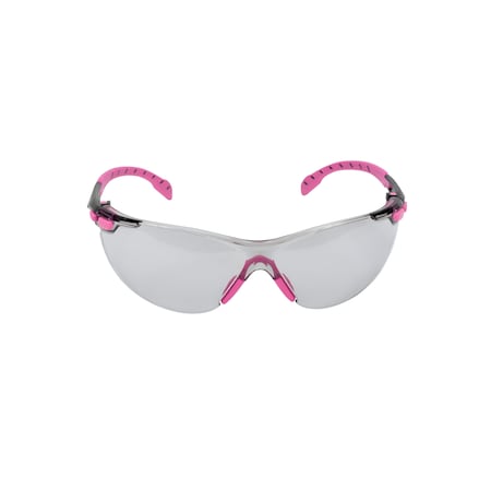 Series 1000, Safety Glasses, Scotchgard Anti-Fog & Anti-Scratch, Gray I/O Lens, Pink/Black Frame