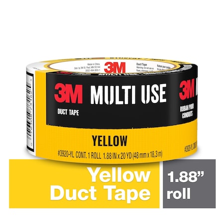 Yellow Duct Tape 3920-YL,1.88"x20yd,PK12