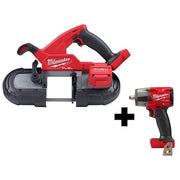 M18 FUEL Compact Band Saw + M18 FUEL 1/2" Mid-Torque Impact Wrench w/ Friction Ring