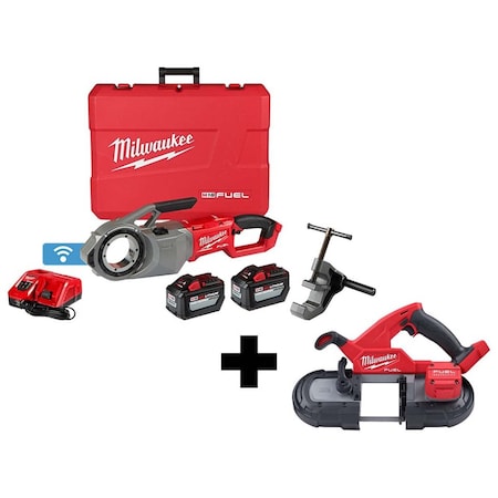 M18 FUEL Pipe Threader w/ ONE-KEY Kit + M18 FUEL Compact Band Saw