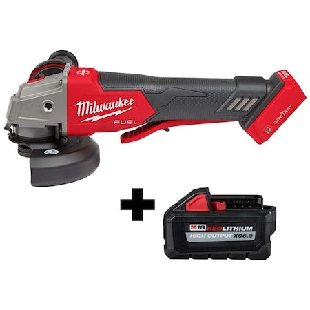 M18 FUEL 4-1/2" / 5" Braking Grinder w/ ONE-KEY Paddle Switch + M18 HIGH OUTPUT XC6.0 Battery