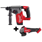 M18 FUEL 1" SDS Plus Rotary Hammer + M18 FUEL 4-1/2" / 5" Braking Grinder Paddle Switch, No-Lock