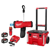 Battery-Powered Electric Chain Hoist, 1 tons, 18V DC, Black, Red