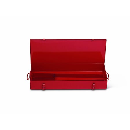 Tool Box Red, Metal w/Two Hasp-Staple Co