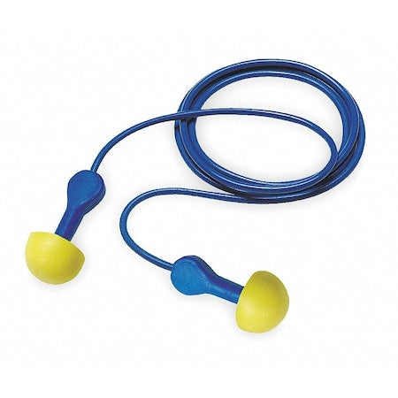 E-A-R EXPRESS Pod Plugs Disposable Corded Ear Plugs, NRR 25 dB, M, Blue, 100 Pairs