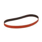 Sanding Belt, 0.75 in W, 18 in L, Ceramic Aluminum Oxide, 80 Grit, Orange