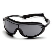 XS3 PLUS(R), Safety Glasses, Anti-Fog & Anti-Scratch, Gray Lens, Black Frame, Full-Frame