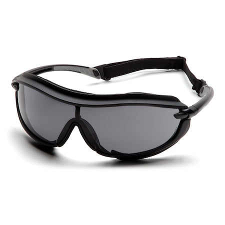 XS3 PLUS(R), Safety Glasses, Anti-Fog & Anti-Scratch, Gray Lens, Black Frame, Full-Frame
