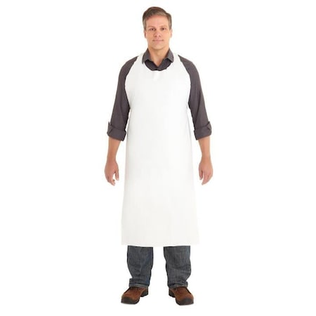 Die Cut Apron, Vinyl, No seam, 8 mil, 34 in, White, 33 in x 34 in, 72 PK