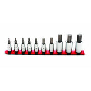 3/8" Drive Hex Bit Socket Set, SAE, 10 pcs