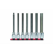 Set 3/8" Dr 7 Pc Set - Hex Bit Skts w/Lo