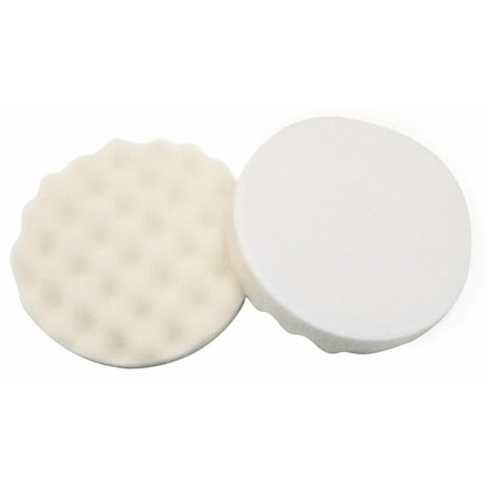 Buffing Pad, 5-1/4",White Open Cell Foam
