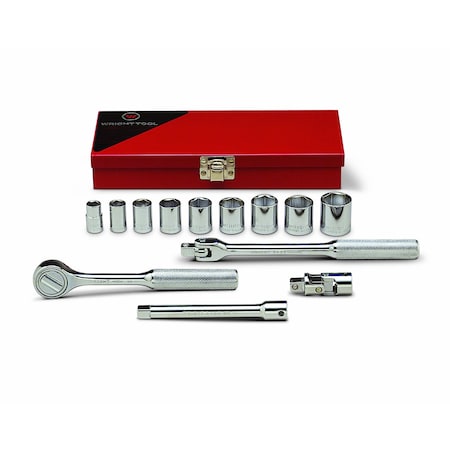 Set 3/8" Dr 13 Pc Set 6 Pt Std Skts Acce