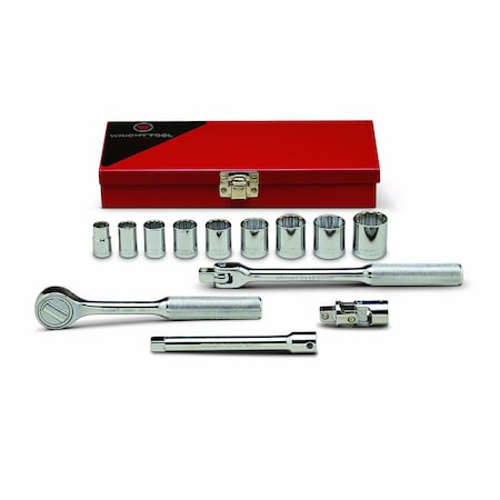 Set 3/8" Dr 13 Pc Set 12 Pt Std Skts Acc