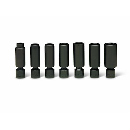 Set 3/8" Dr 7 Pc Set - 6 Pt Deep Univers
