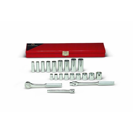 Set 3/8"Dr 21 Pc Set 6pt Std and Deep Sk