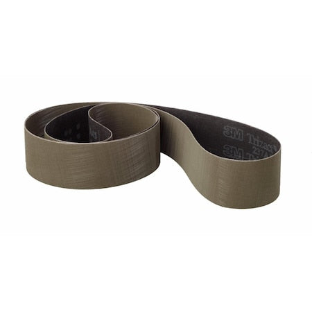 Sanding Belt, 3-1/2 in W, 15-1/2 in L, Closed Coat, Aluminum Oxide, Gray