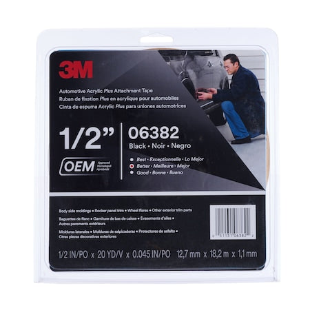 Attachment Tape,Acrylic,06382, Black,
