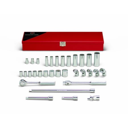 Set 3/8" Dr 32 Pc Met Box Set