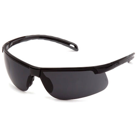 Ever-Lite(R), Safety Glasses, Anti-Fog & Anti-Scratch, Dark Gray Lens, Black Frame, Half-Frame