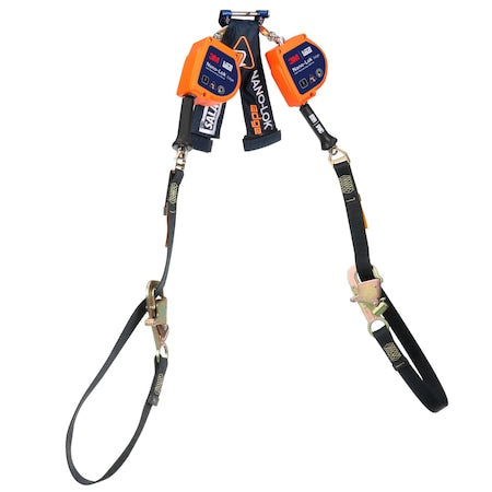 DBI-SALA Nano-Lok Self-Retracting Lifeline, 50 in Length, Snap Hook, Steel, 2 Leg(s)