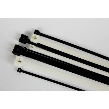 Cable Tie, 18 in L, 4.88 in Max Bundle Dia., Black, Nylon 6/6, 120 lb Strength, 500 PK
