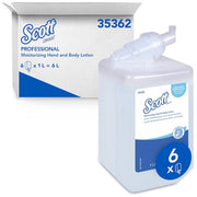 Moisturizing Hand & Body Lotion (35362), 1.0 L Bottles, White, Fresh Fragrance, 1 Bottle, PK6