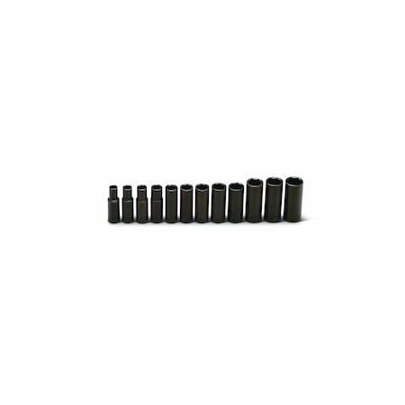 Set 3/8" Dr 12 Pc Set - 6 Pt Deep Metric