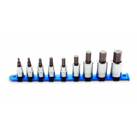 Set 3/8" and 1/2" Dr 9 Pc Set,Hex Bit Sk