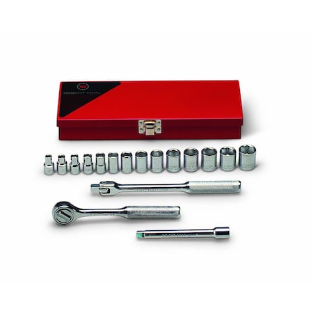 Set 3/8" Dr 17 Pc 6 Pt Std Metric Skts A