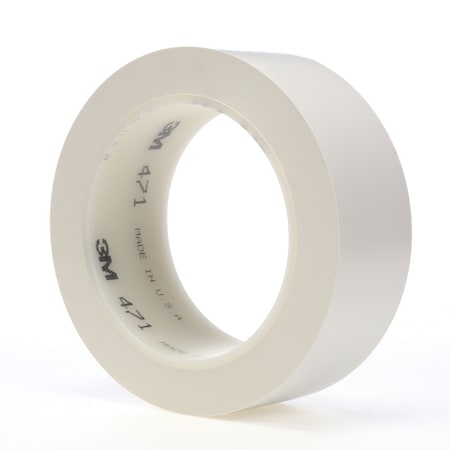 Vinyl Tape 471, White, 1 1/2"x3, PK24
