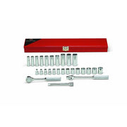 3/8" Drive Metric, 27 pcs