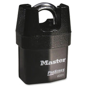 Padlock, Keyed Different, Partially Hidden Shackle, Rectangular Steel Body, Boron Shackle, 7/8 in W