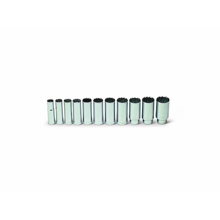 Set 1/2" Drive 11 Piece Set - 12 Point D