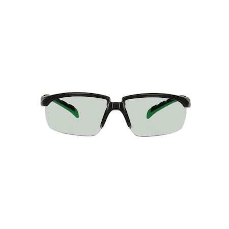 Series 2000, Safety Glasses, Anti-Scratch, Low IR Lens, Green/Black Frame, 20 PK
