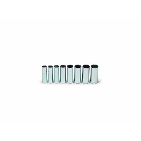 Set 1/2" Drive 8 Piece Set - 12 Point De