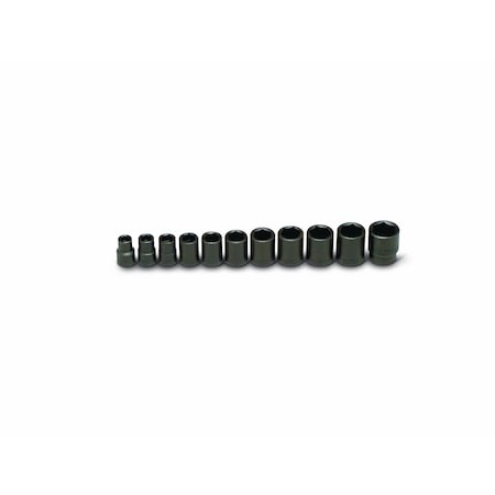 1/2" Drive Standard Impact Socket Set, SAE, 11 pcs