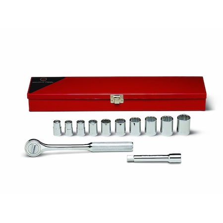 Set 1/2" Dr 12 Pc Set 12 Pt Std Skts Acc