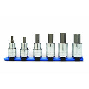 Set 1/2" Dr 6 Pc Set - Hex Bit Skts w/St