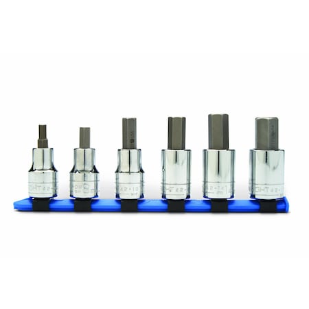 Set 1/2" Dr 6 Pc Set - Hex Bit Skts w/St